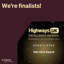 CGS are finalists for the Net-Zero Award at the Highways UK Excellence Awards!